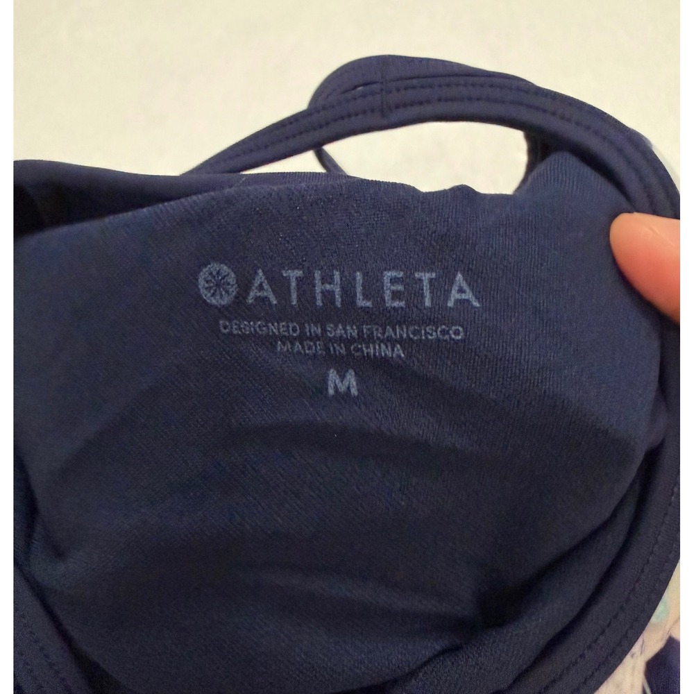 Athleta Vivid Side Tie Tankini Swim Top Strappy UPF 50+ Quick Dry Size M beachy - Picture 8 of 9